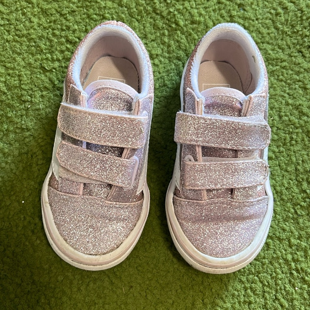Pink glittered vans